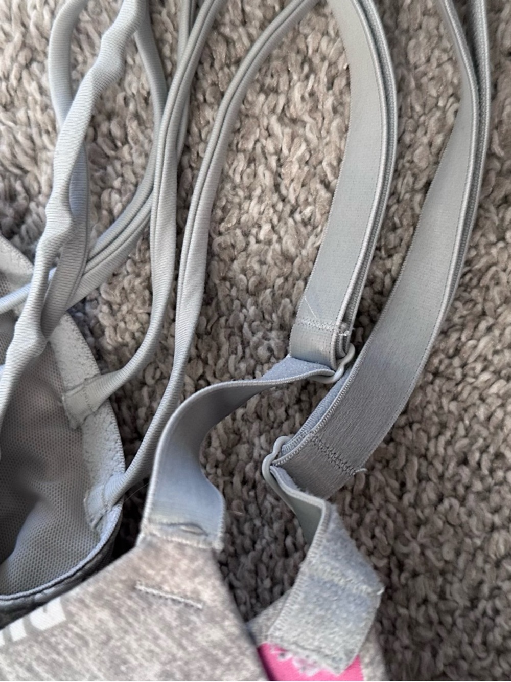 Victoria's Secret Pink Logo Push Up Wear Everywhere Bra Gray 38DD - Picture 6 of 8